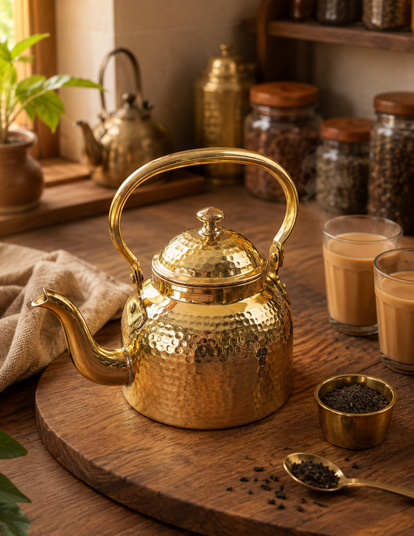 BRASS TEA POT ( KETTLE )