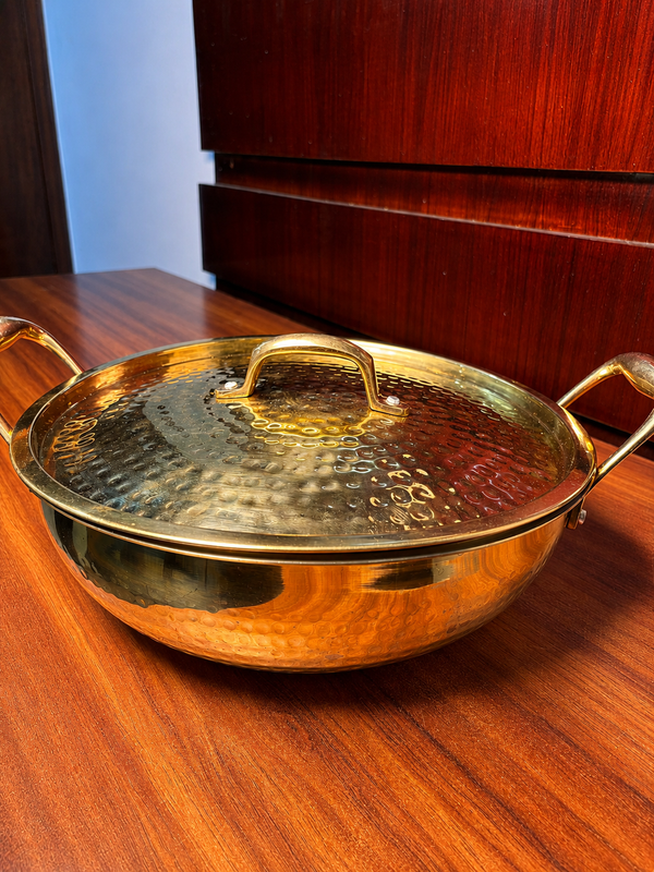 BRASS KADAI WITH LID