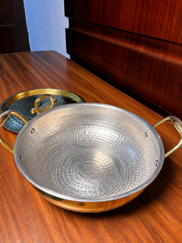 BRASS KADAI WITH LID