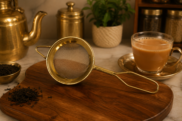 BRASS TEA STRAINER