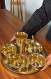 BRASS ANTIQUE THALI (SET 7 PCS SET)