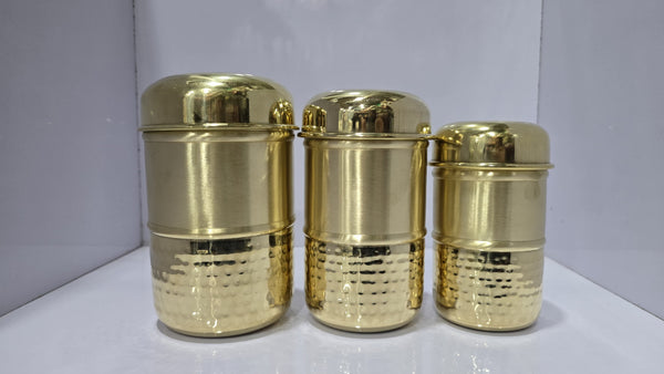 BRASS TEA SUGAR COFFEE BOX
