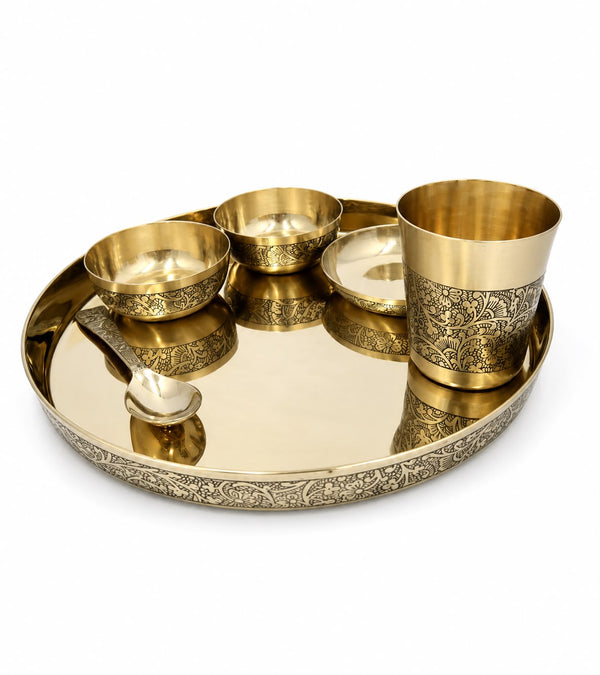 ANTIQUE KANSA THALI SET (6 PCS SET)