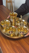 BRASS ANTIQUE THALI (SET 7 PCS SET)